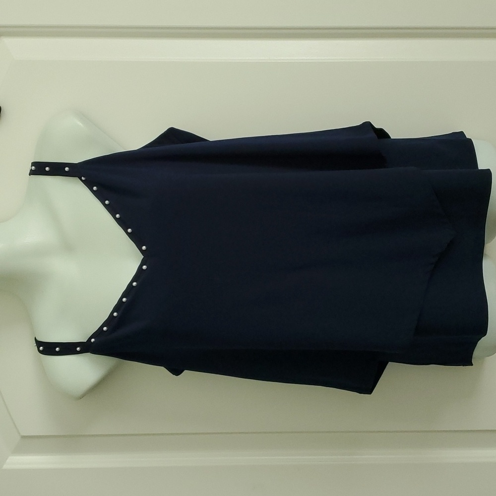 Sleeveless Navy top